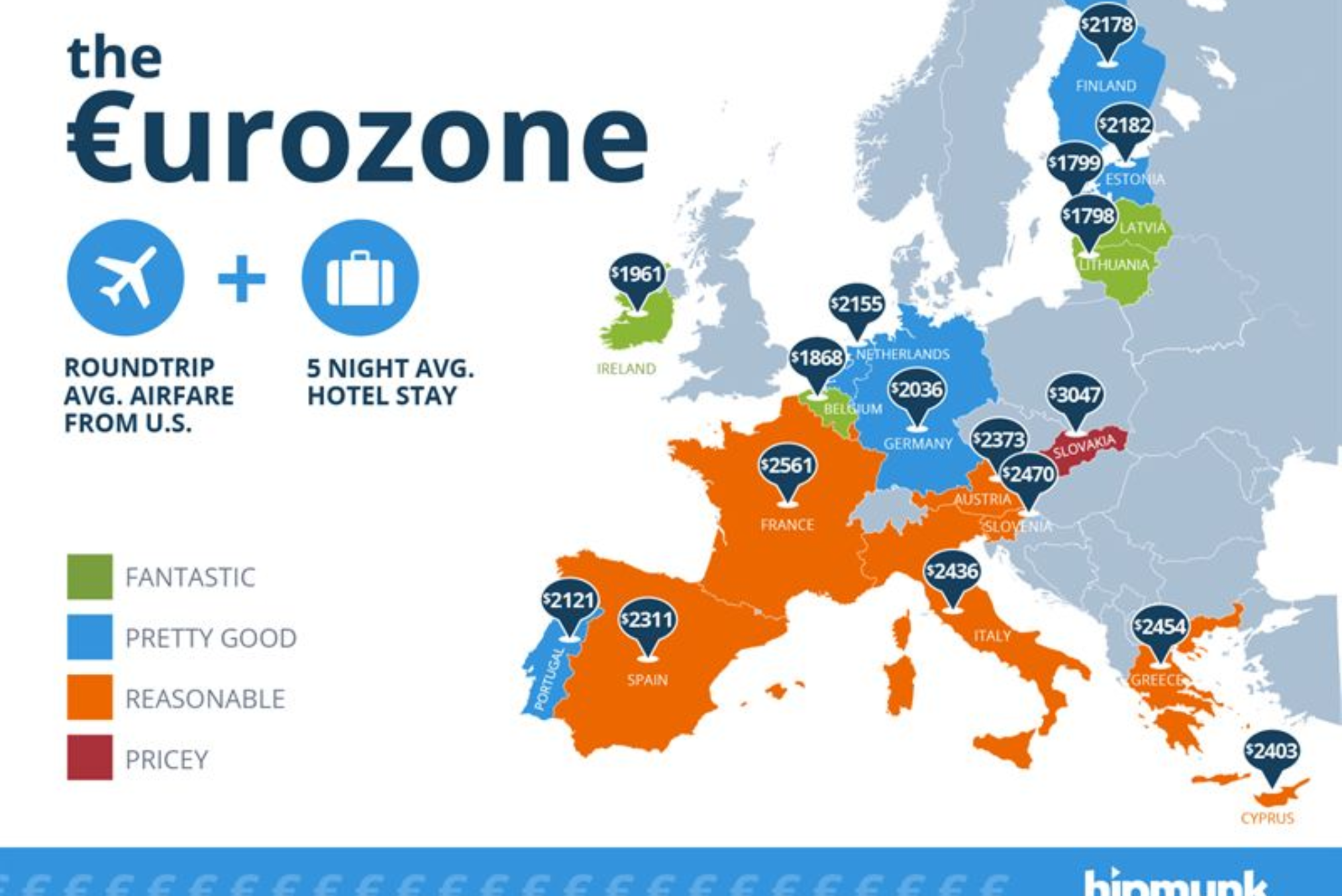 Map Of Eurozone Countries The Geography Of The Eurozone