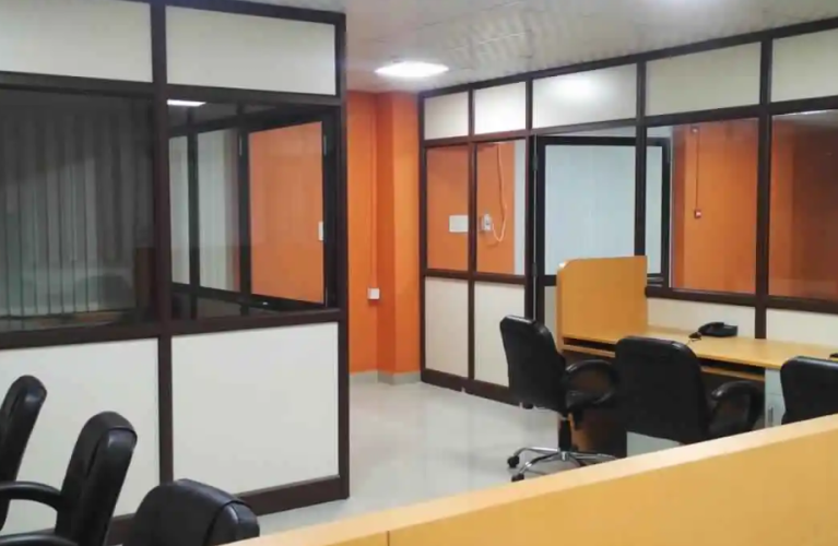 aluminium and glass partition