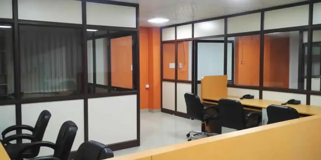 aluminium and glass partition