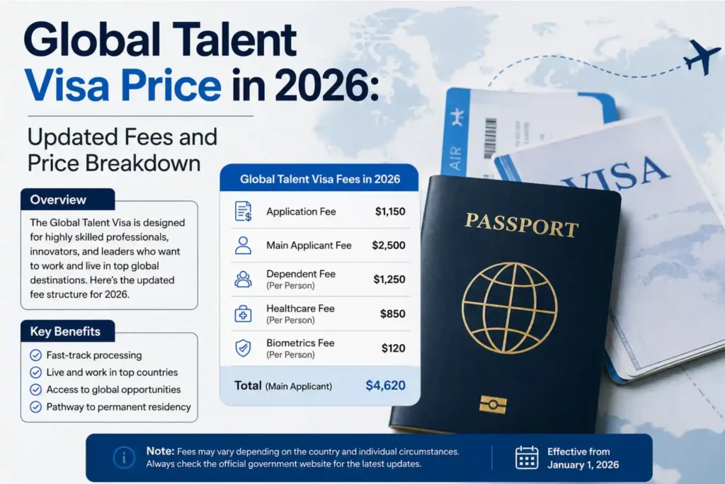 Global Talent Visa Price in 2026 Updated Fees and Price Breakdown