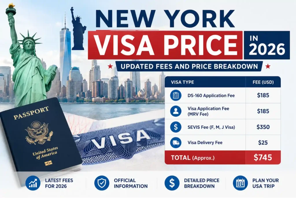 New York Visa Price in 2026 Updated Fees and Price Breakdown