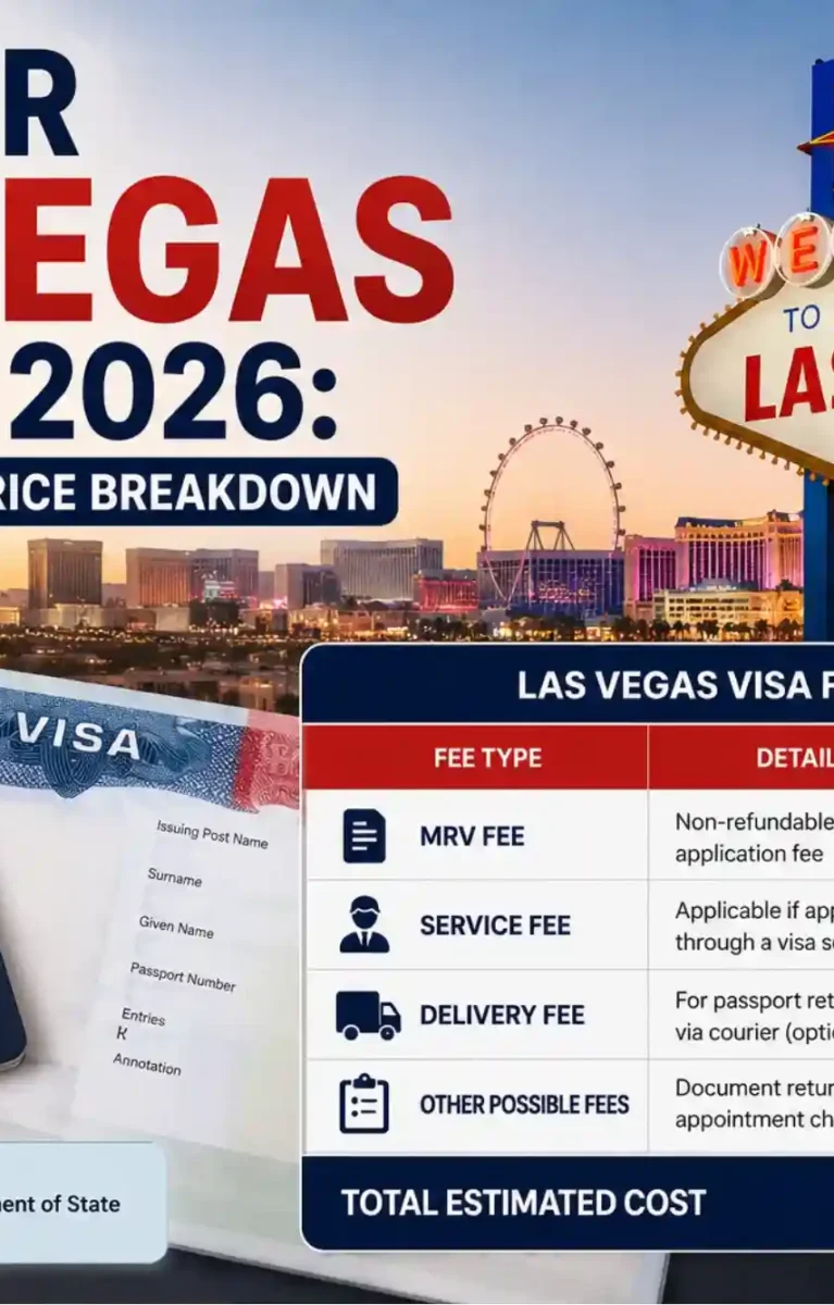 Visa for Las Vegas Price in 2026 Updated Fees and Price Breakdown