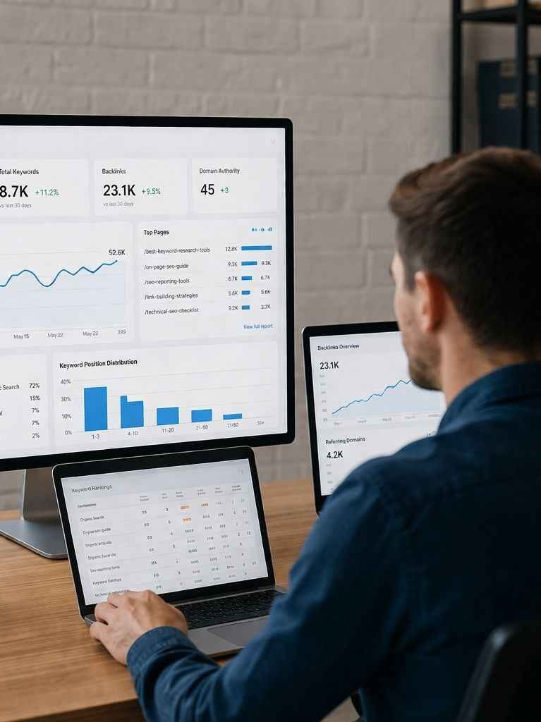 Best SEO Reporting Tools for Niche Site Builders showing content output and SEO progress clearly in 2026